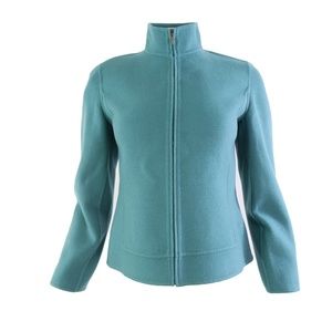 Ellen Tracy Women's Jacket Petite 2 Green Wool